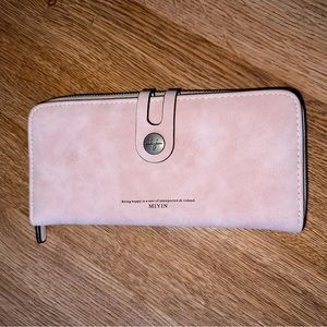 MIYIN Light Pink Faux Leather Continental Wallet